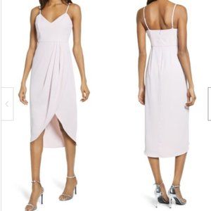 Lulu’s Blush Pink Reinette Pleated Tulip kirt Dress, size Small, NWT